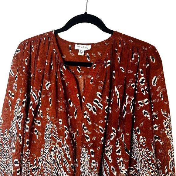 Anthropologie See You Soon Women's Bohemian Blouse - Picture 4 of 10